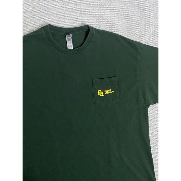 Baylor Truett Seminary Shirt Tee Green Mens 2XL Gildan Cotton Church - Picture 9 of 12
